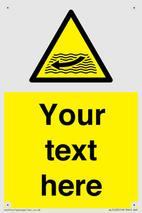 Custom Warning strong river flows